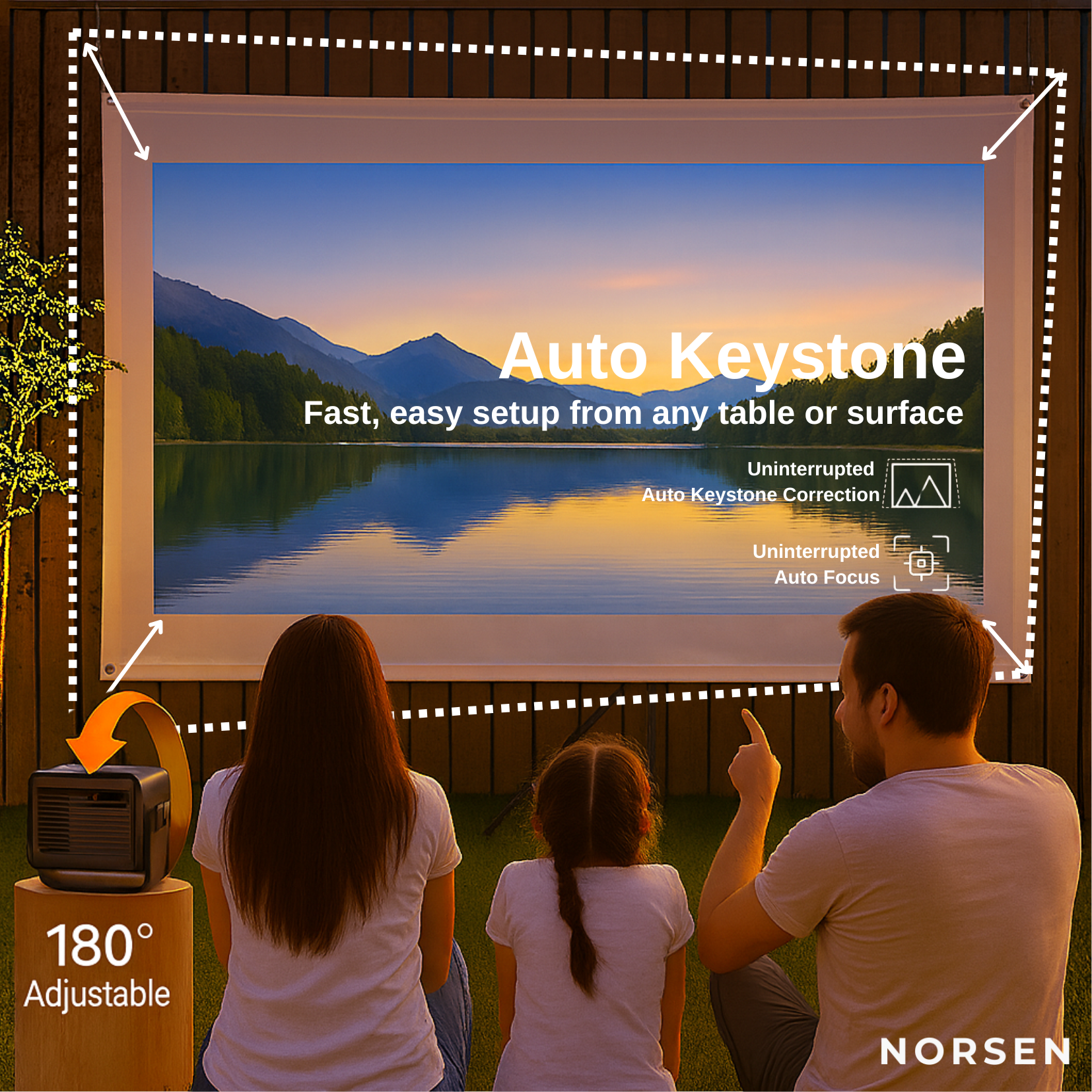 NORSEN M4 Projector 1080P FHD Portable Projector