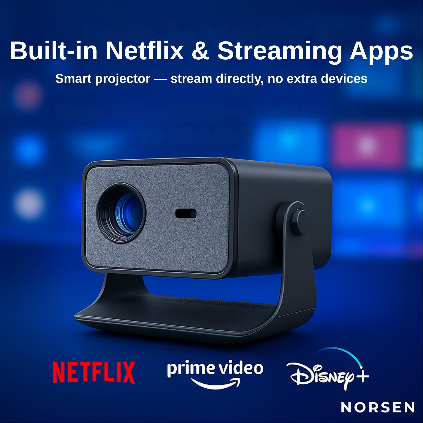 NORSEN M4 Projector 1080P FHD Portable Projector