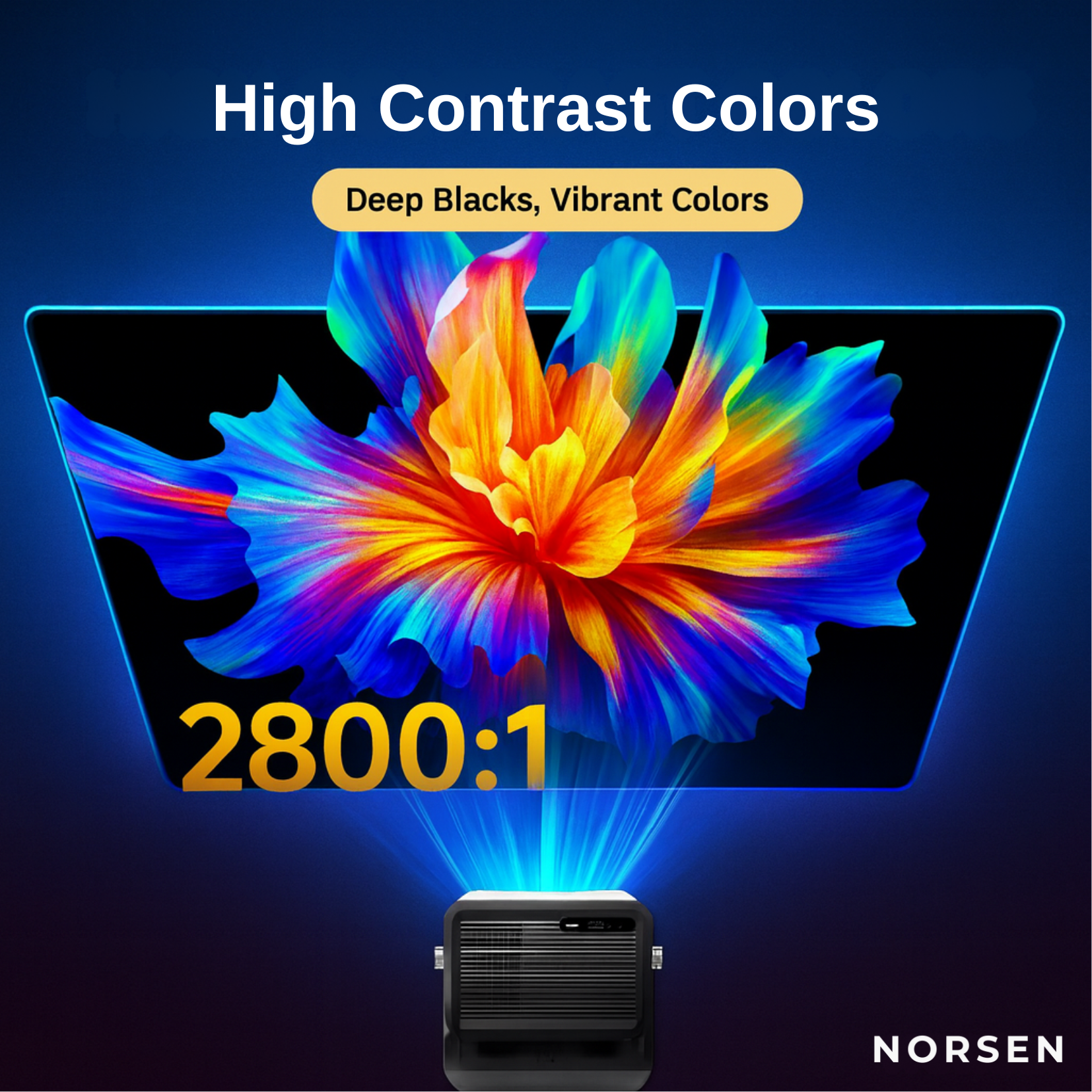 NORSEN M4 Projector 1080P FHD Portable Projector