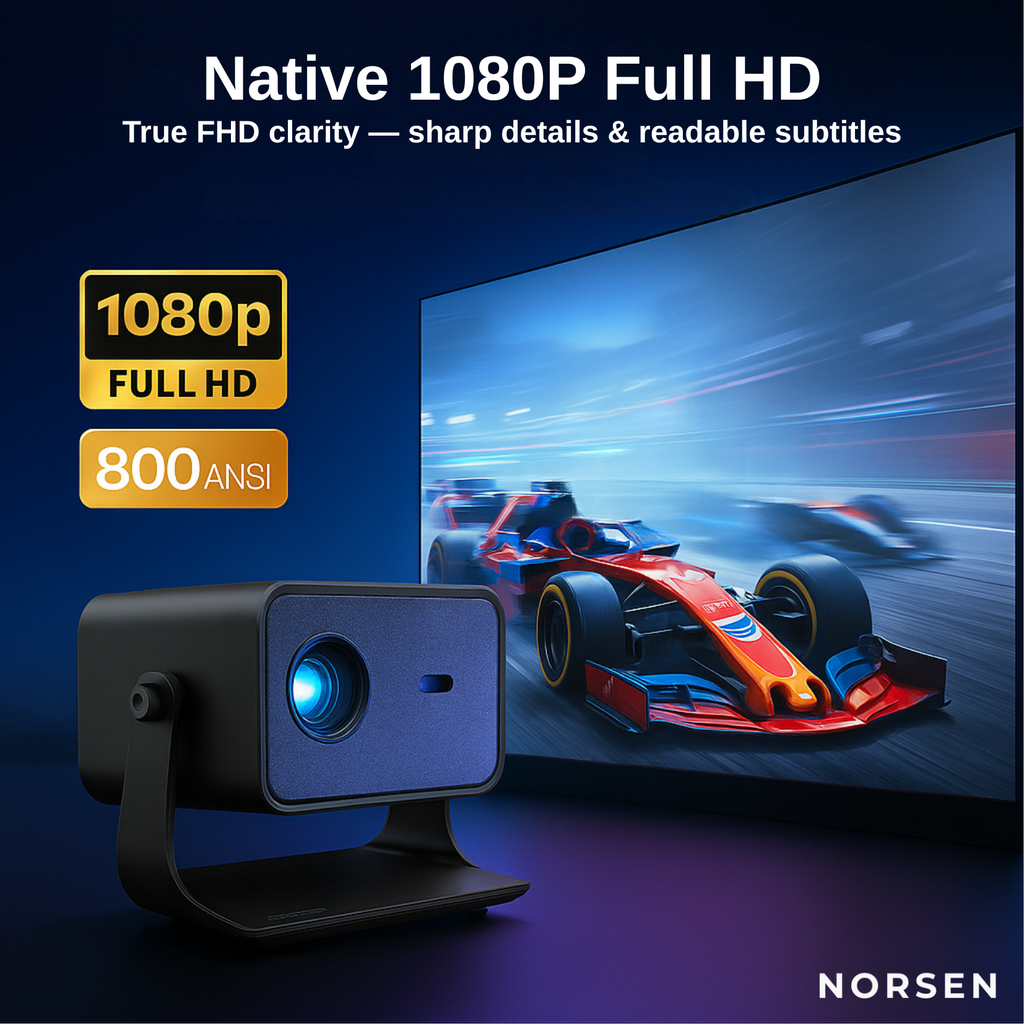 NORSEN M4 Projector 1080P FHD Portable Projector