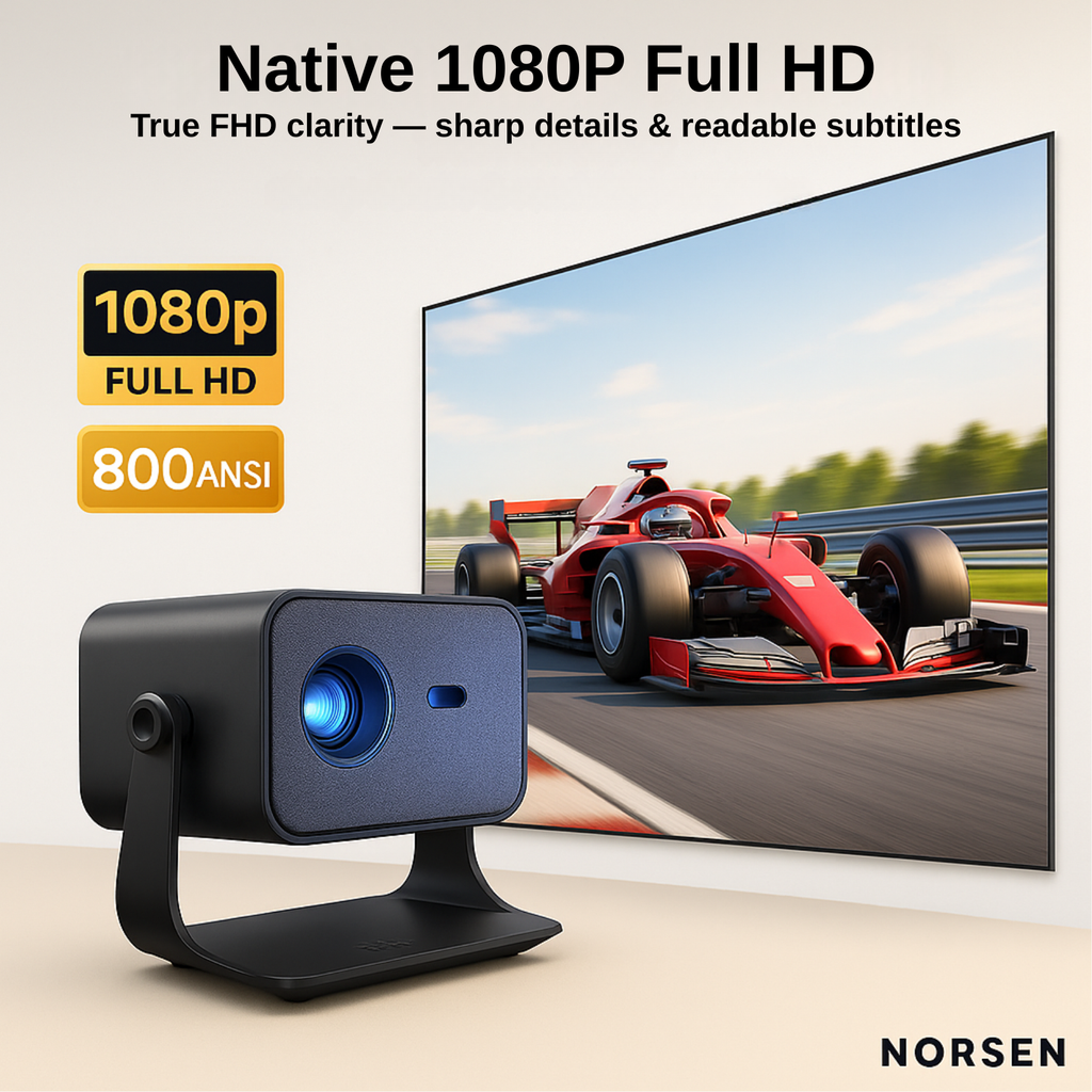 NORSEN M4 Projector 1080P FHD Portable Projector